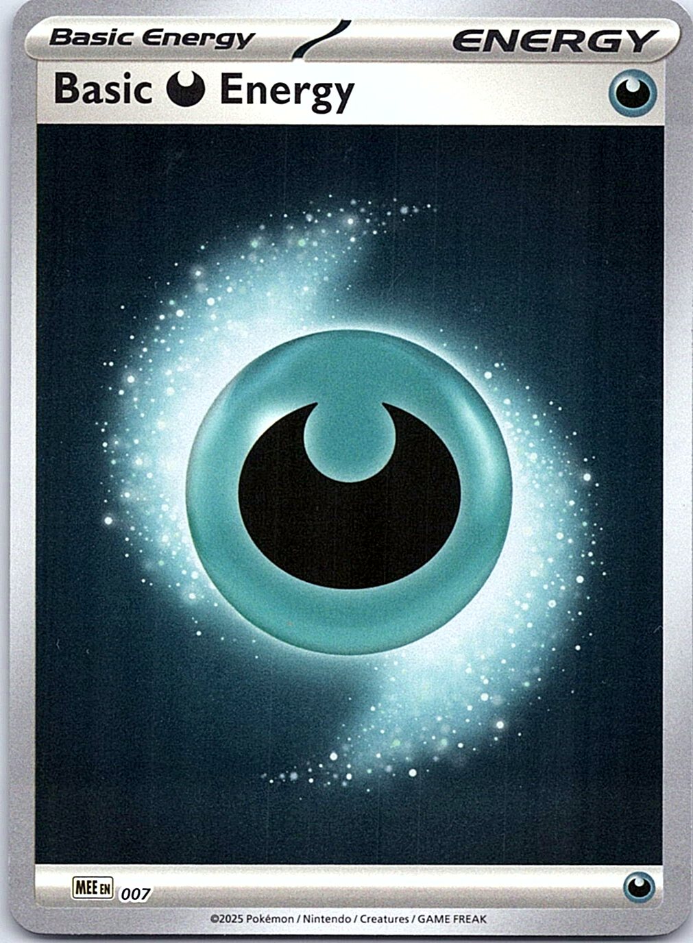 Basic Darkness Energy - 007 7 Mega Evolution Energies Pokemon Reverse Holo LP