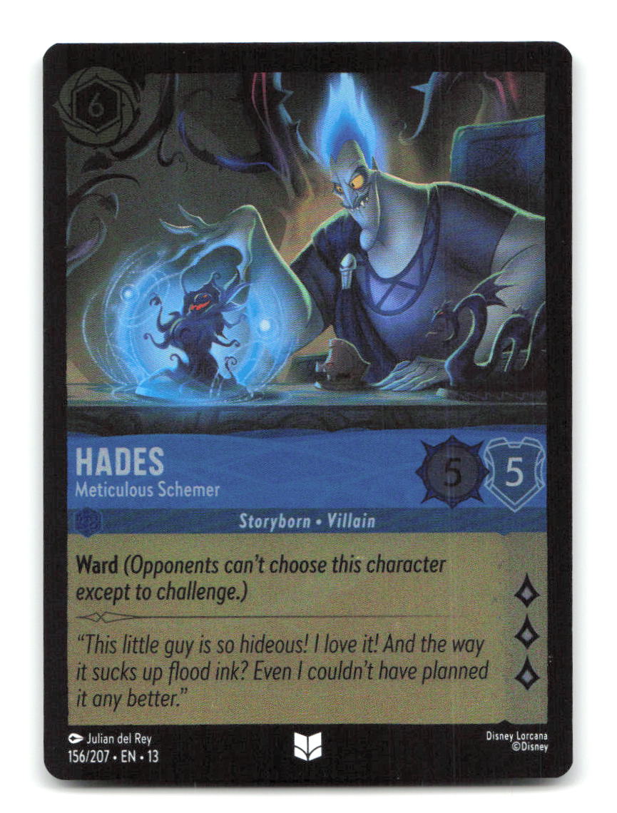 Hades - Meticulous Schemer 156/204 13 Lorcana Cold Foil NM