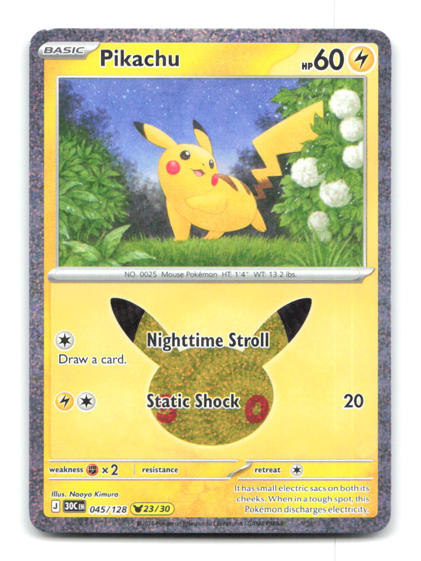Pikachu 045/128 30C Pokemon Holo NM