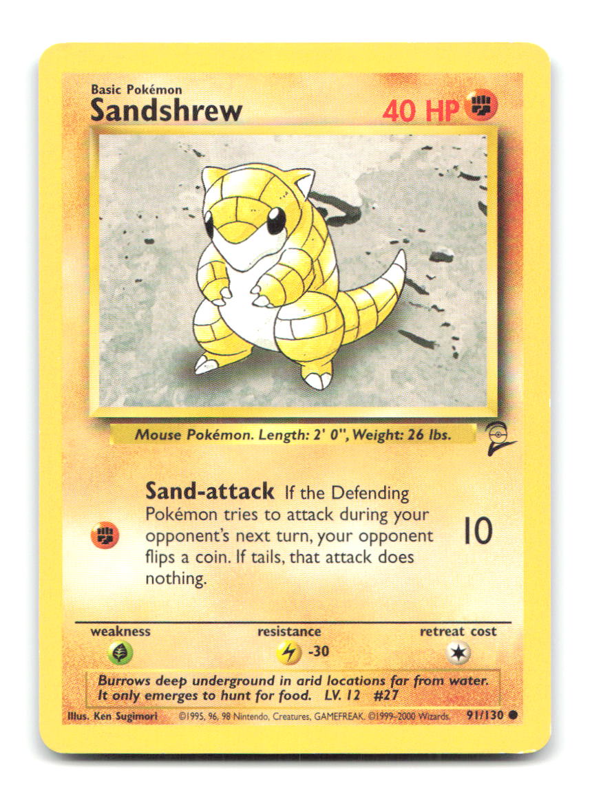 Sandshrew 91/130 B2 Pokemon HP