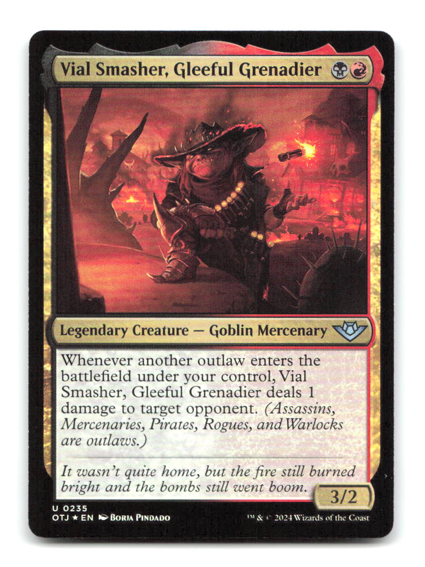 Vial Smasher, Gleeful Grenadier 235 OTJ Magic: The Gathering Foil NM