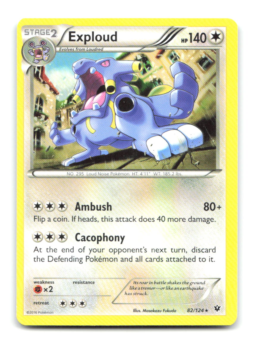 Exploud 82/124 Rare Fates Collide Pokemon Lightly Played