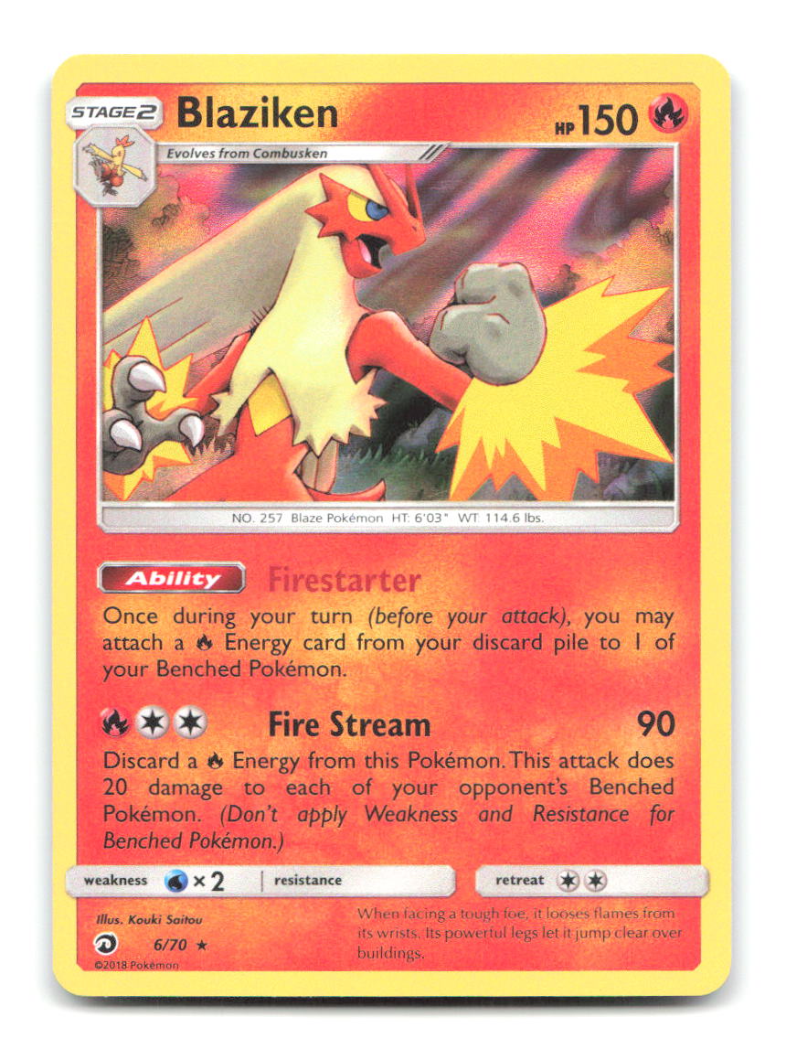 Blaziken 6/70 Holo R Dragon Majesty Pokemon LP