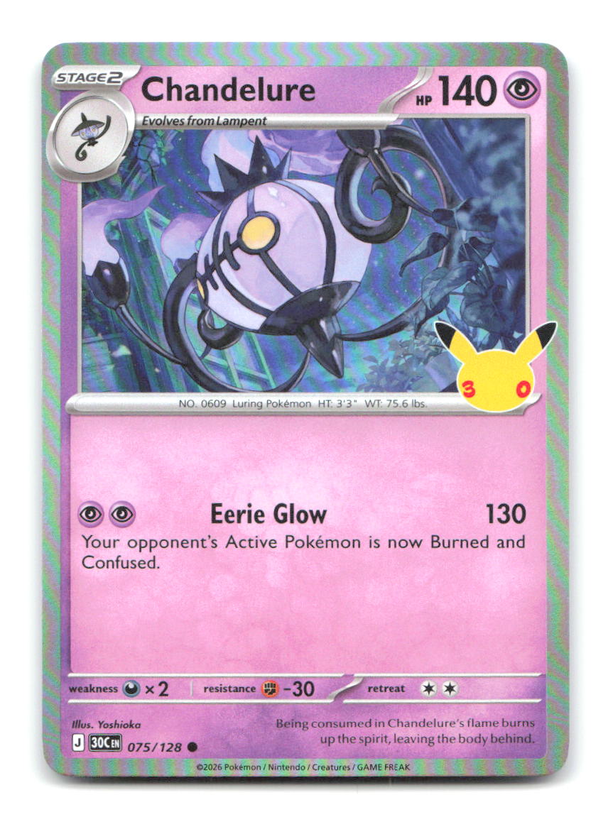 Chandelure 075/128 30C Pokemon Holo NM