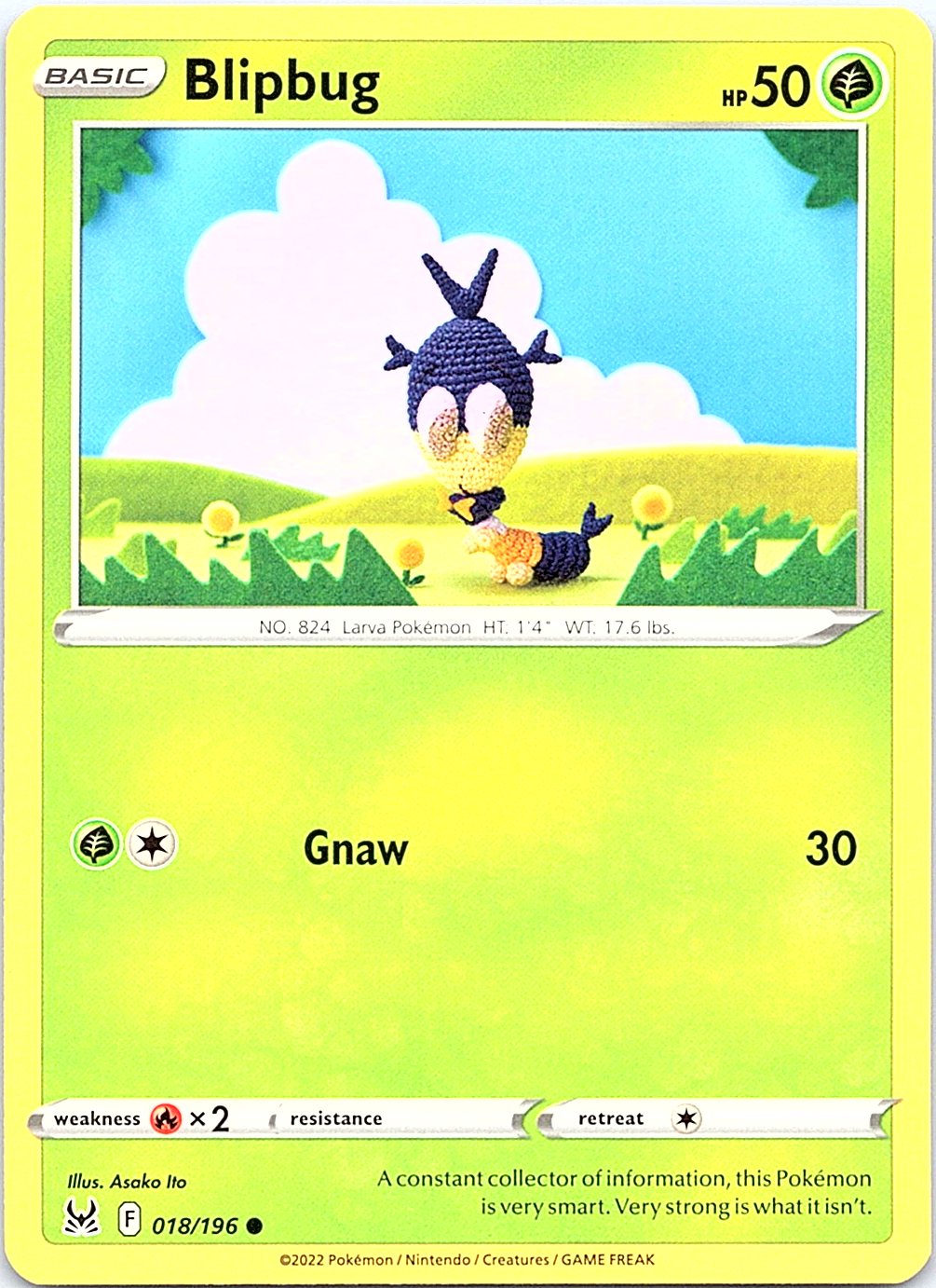 Blipbug 018/196 Common Lost Origin Pokemon Lightly Played
