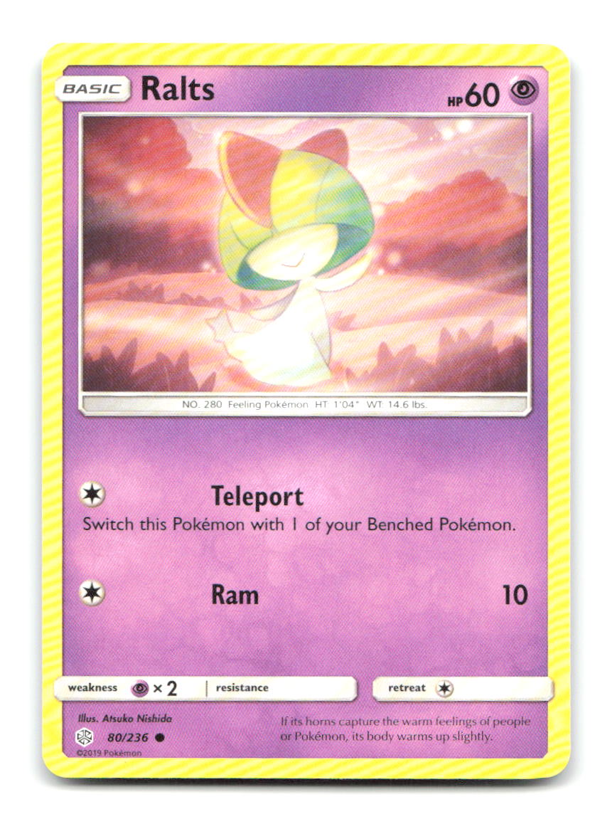 Ralts 80/236 Common Cosmic Eclipse Pokemon Near Mint