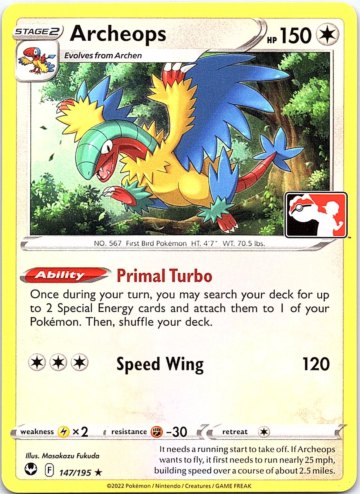 Archeops 147/195 Rare Prize Pack Series Cards Pokemon Lightly Played