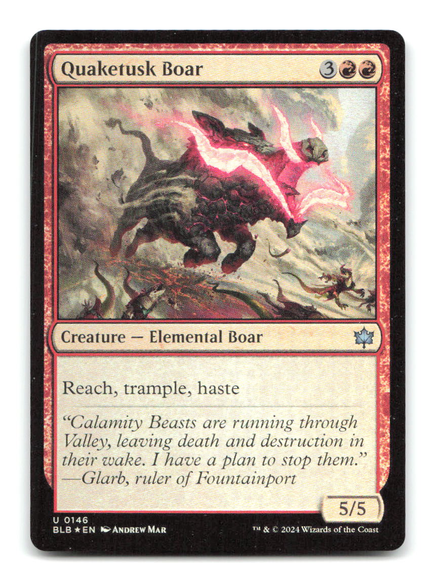 Quaketusk Boar 146 BLB Magic: The Gathering Foil NM