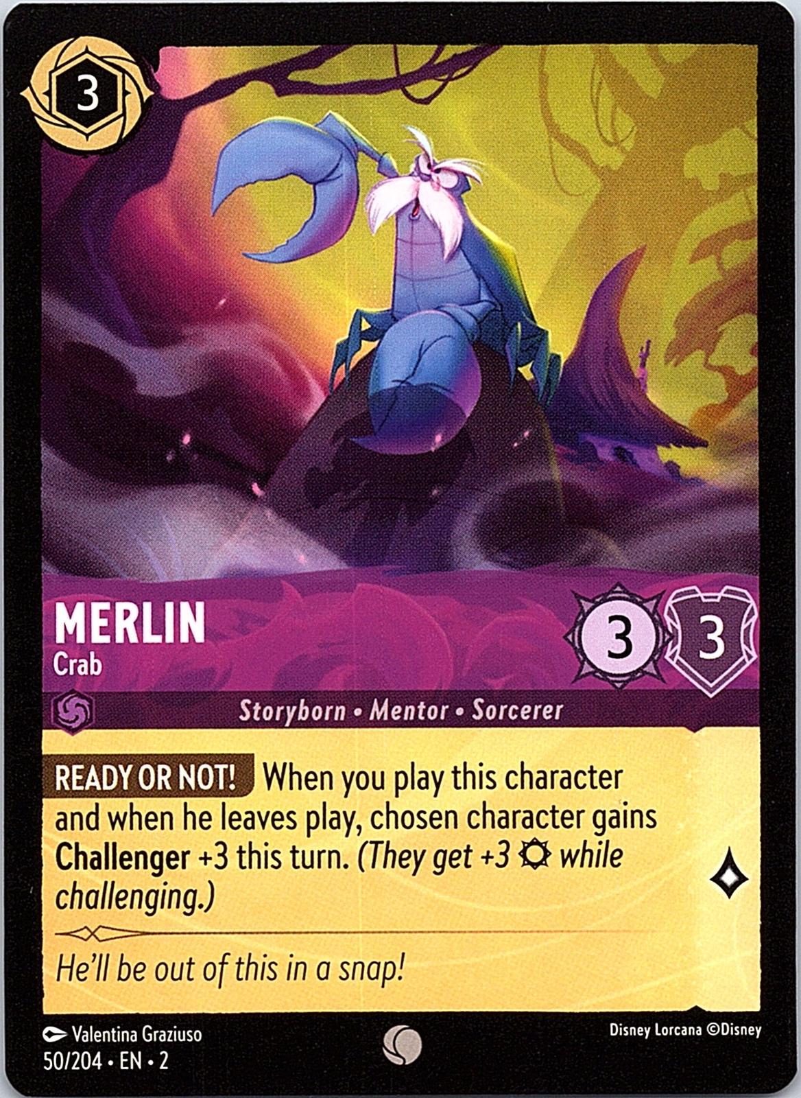 Merlin - Crab 50/204 Common Rise of the Floodborn Lorcana Near Mint