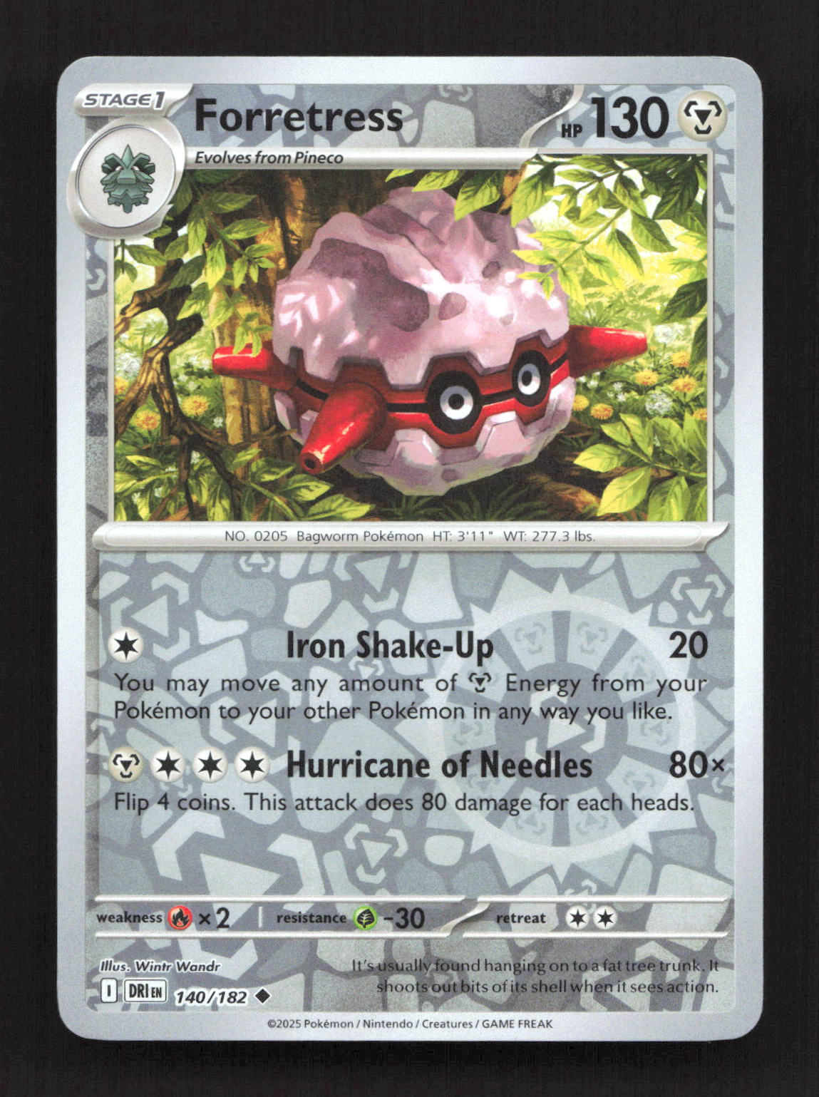 Forretress 140/182 Uncommon Destined Rivals Pokemon Reverse Holo Near Mint