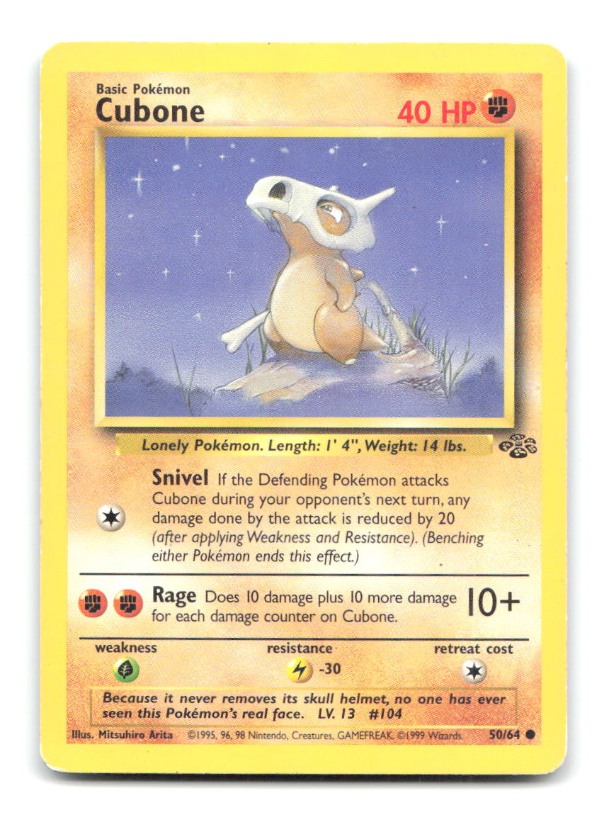 Cubone 50/64 JU Pokemon Unlimited HP