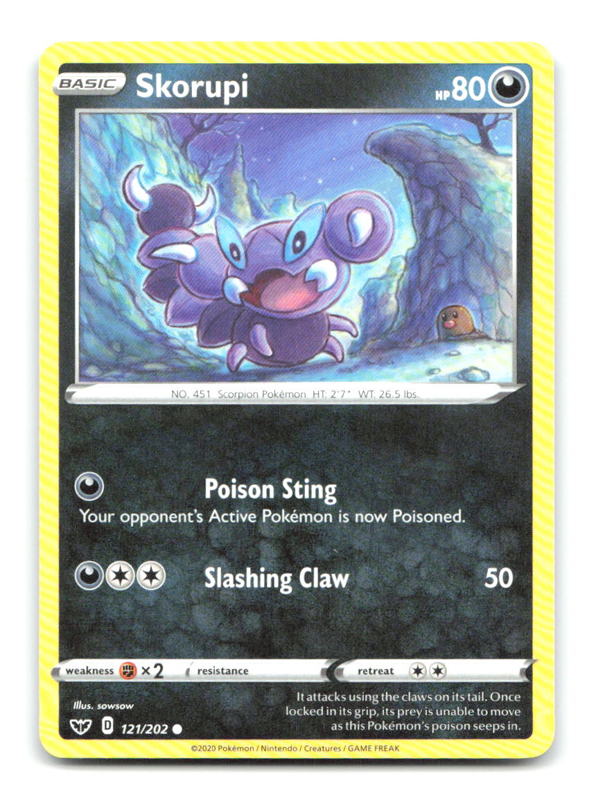 Skorupi 121/202 SSH Pokemon LP