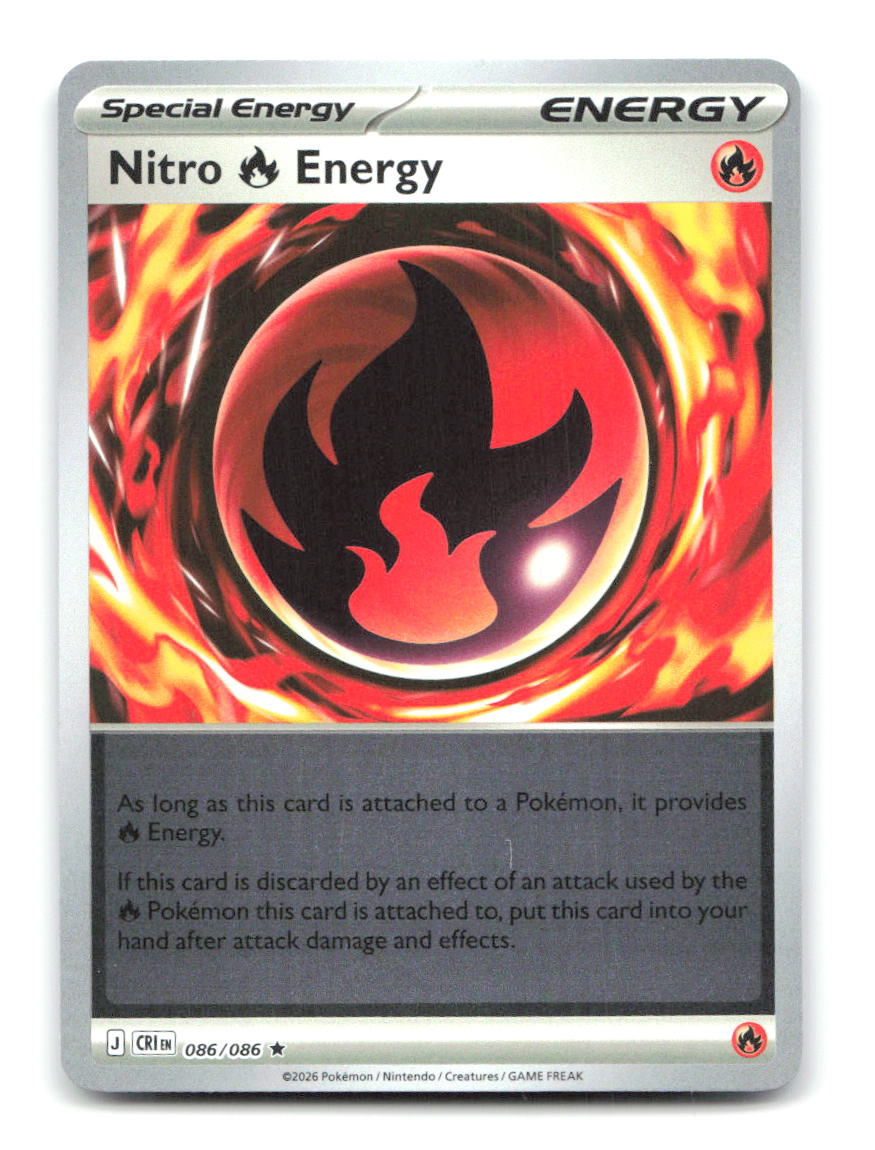 Nitro R Energy 086/086 ME04 Pokemon Reverse Holo NM