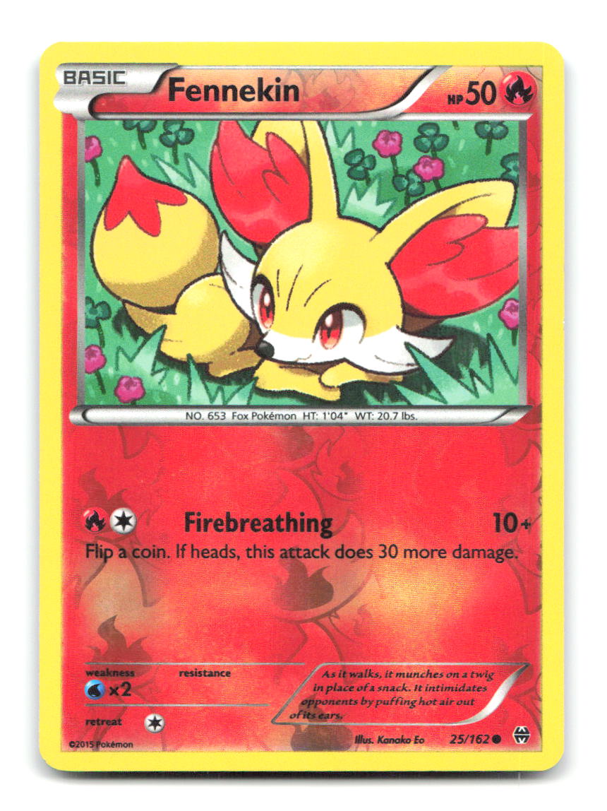 Fennekin 25/162 Common BREAKthrough Pokemon Reverse Holo Lightly Played