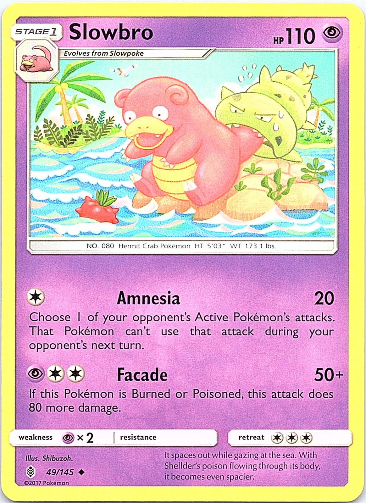 Slowbro 49/145 Uncommon Guardians Rising Pokemon Lightly Played