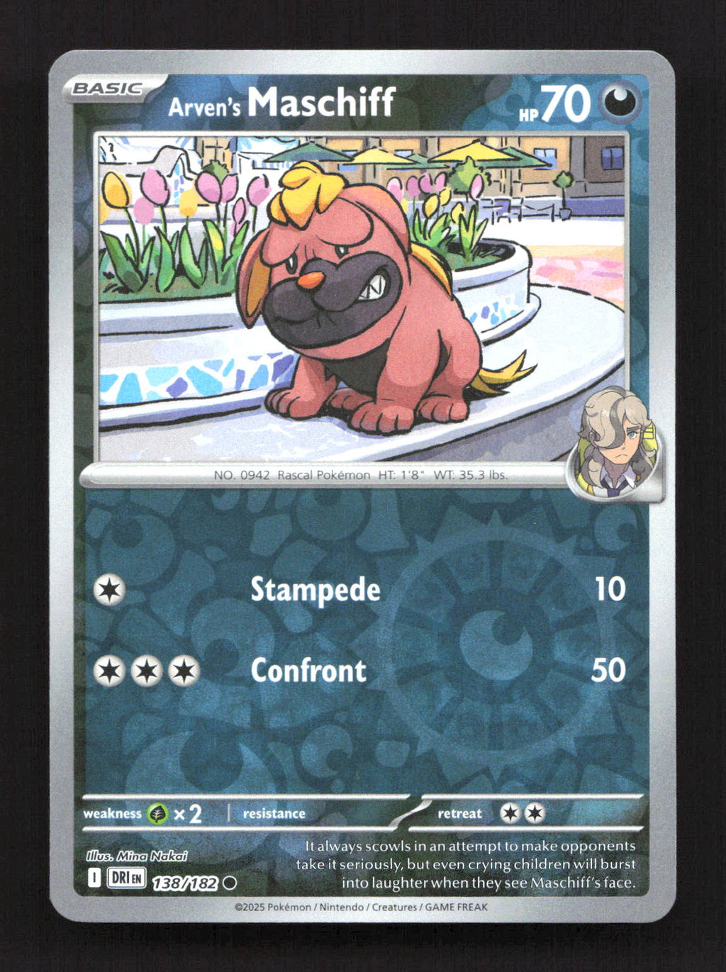 Arven's Maschiff 138/182 Common Destined Rivals Pokemon Reverse Holo Near Mint