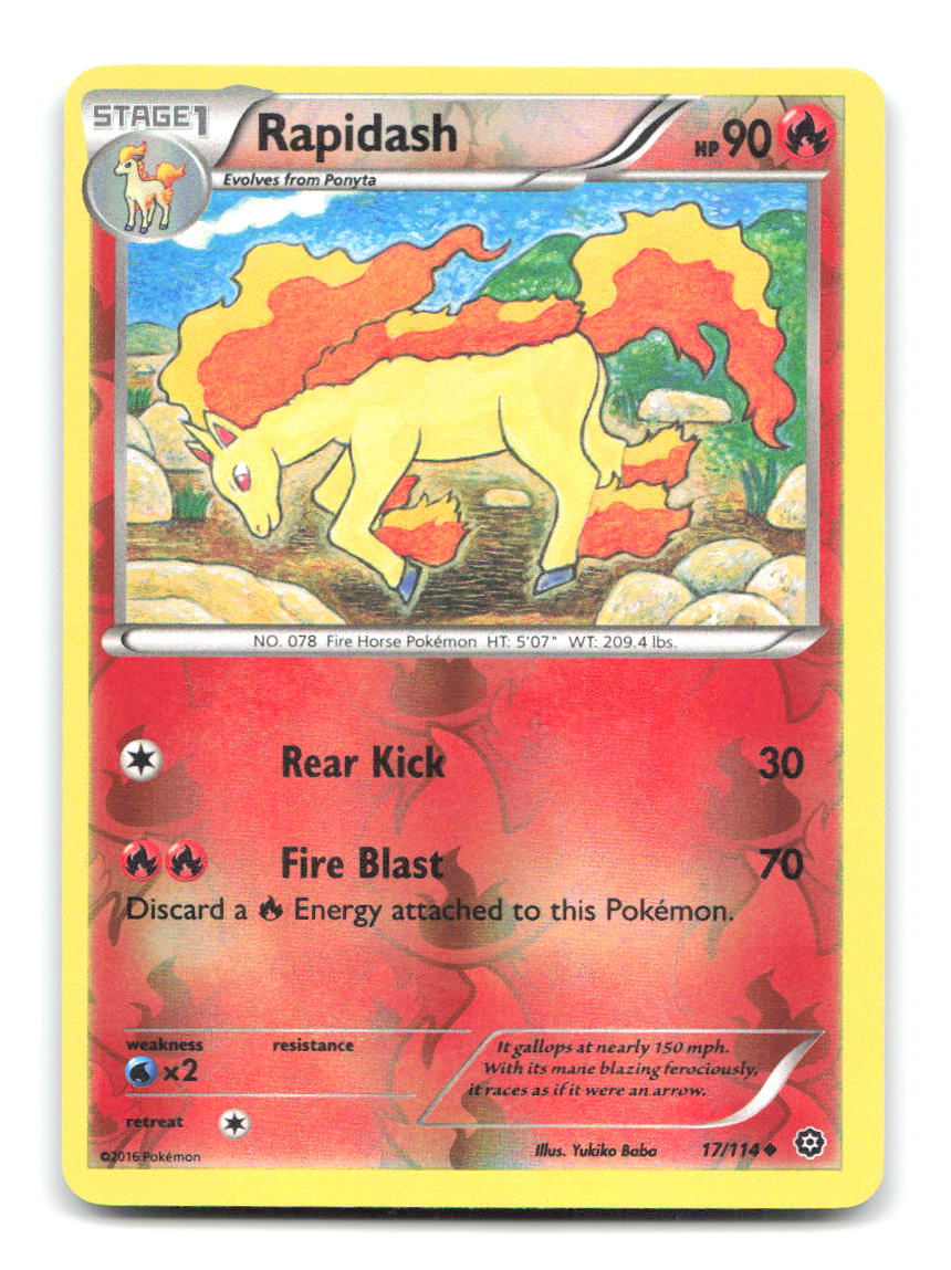 Rapidash 17/114 STS Pokemon Reverse Holo MP