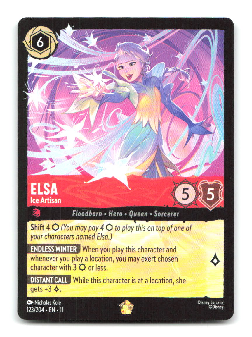 Elsa - Ice Artisan 123/204 11 Lorcana NM