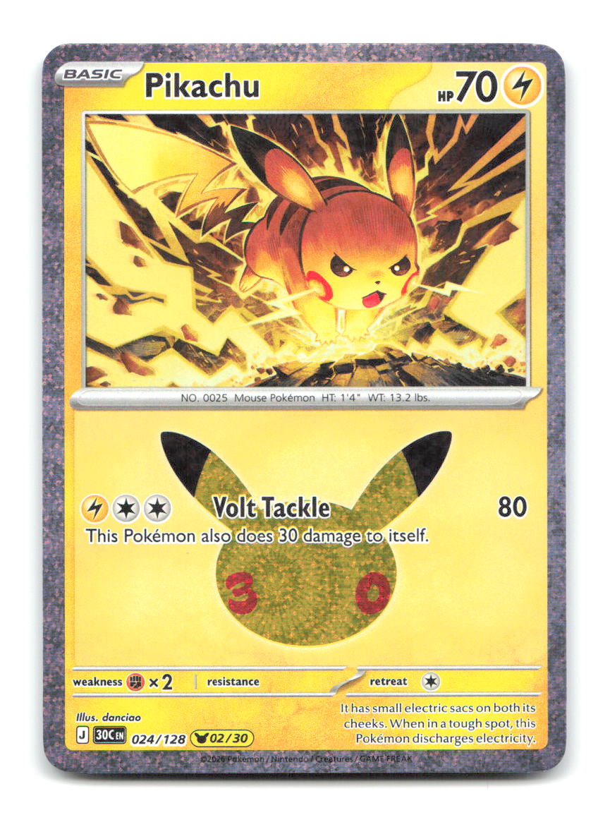 Pikachu 024/128 30C Pokemon Holo NM