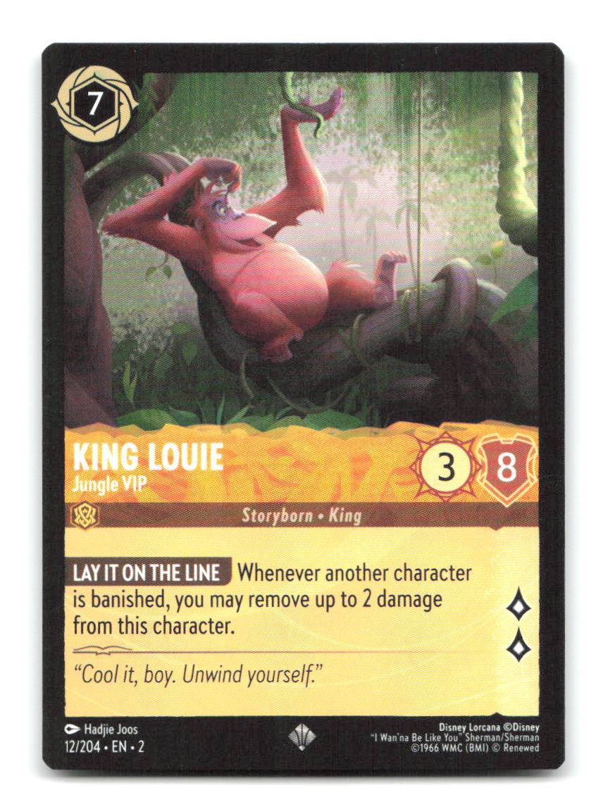 King Louie - Jungle VIP 12/204 2 Lorcana NM