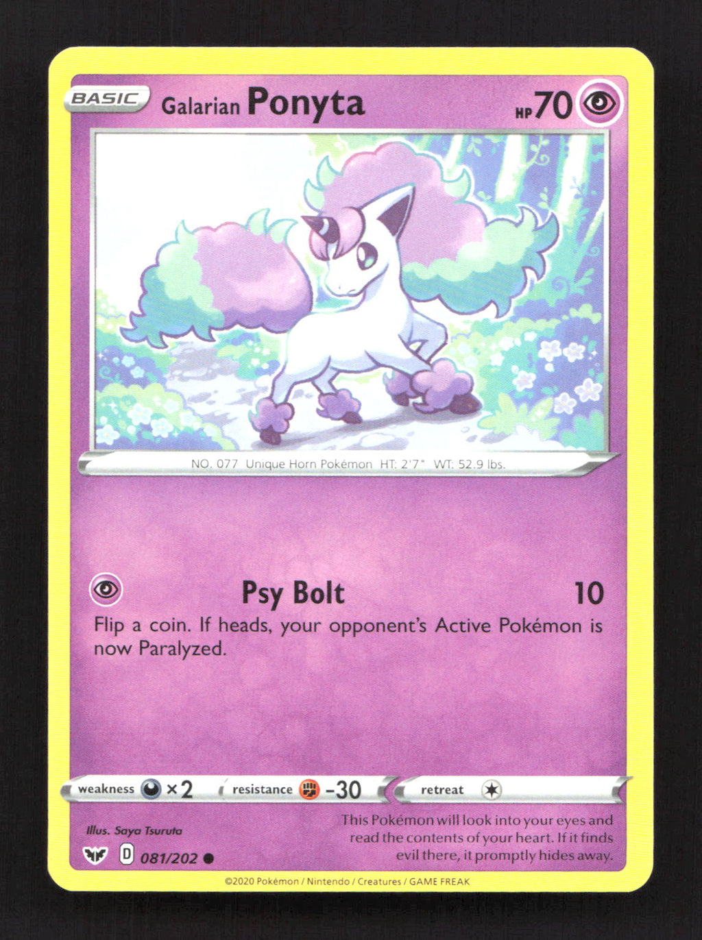 Galarian Ponyta 081/202 Common Sword & Shield Pokemon Lightly Played