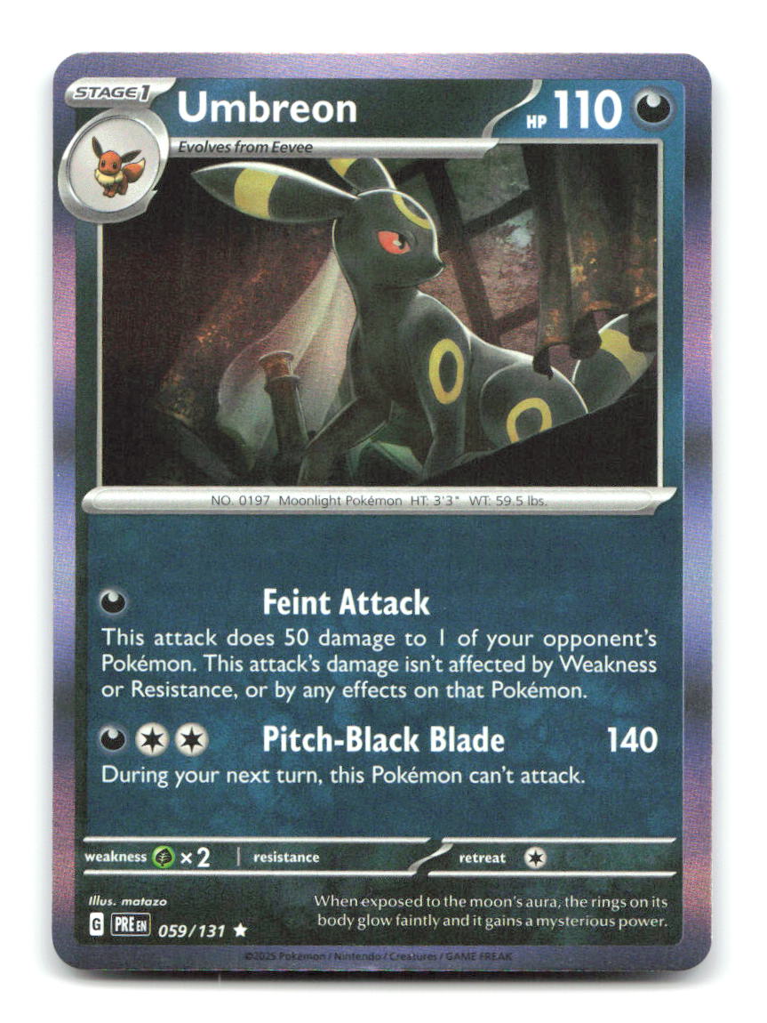 Umbreon 059/131 PRE Pokemon Holo NM