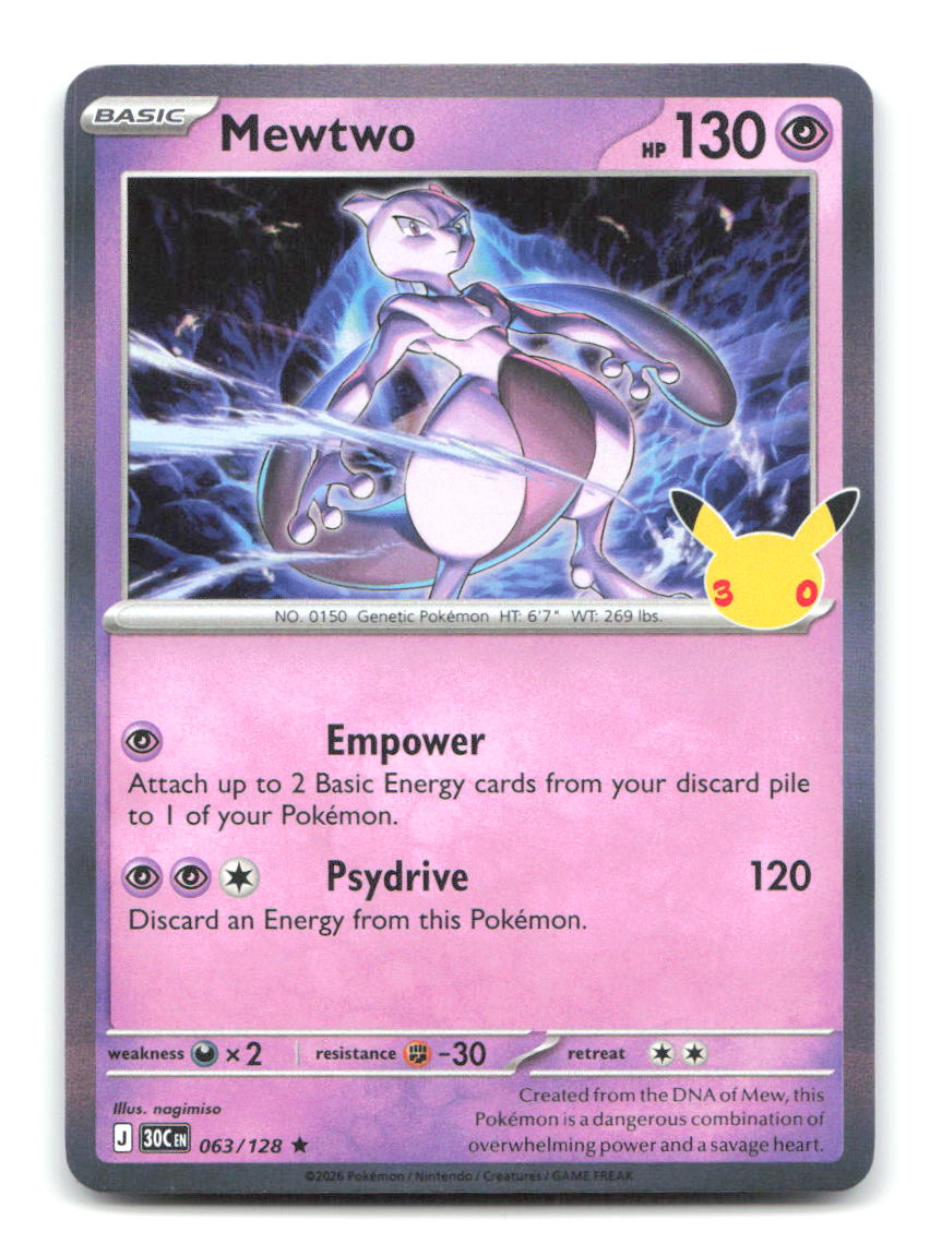 Mewtwo 063/128 30C Pokemon Holo NM