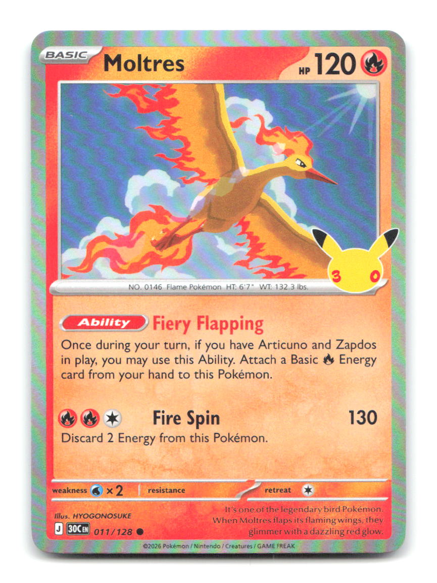 Moltres 011/128 30C Pokemon Holo NM