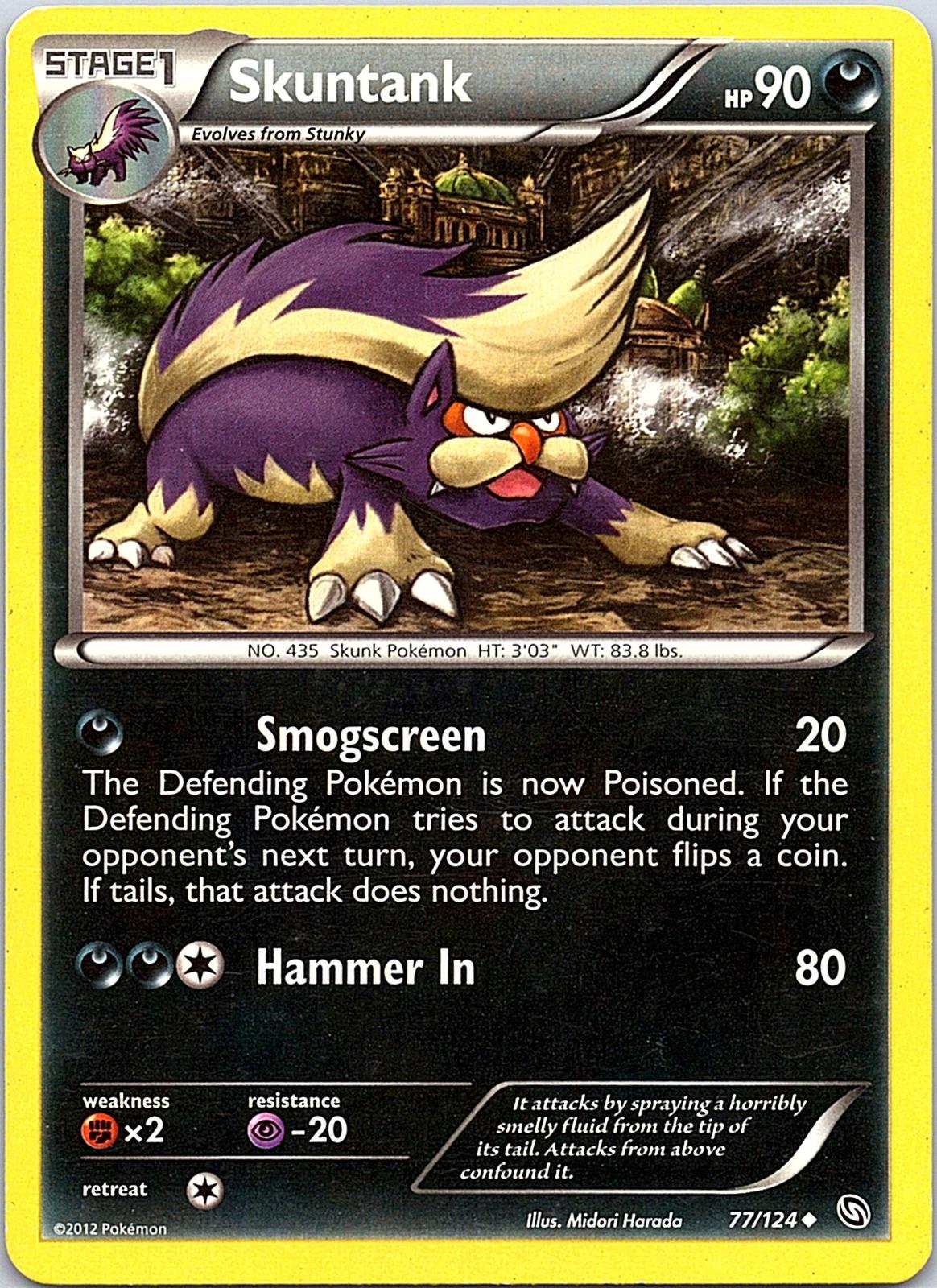 Skuntank 77/124 Uncommon Dragons Exalted Pokemon Lightly Played