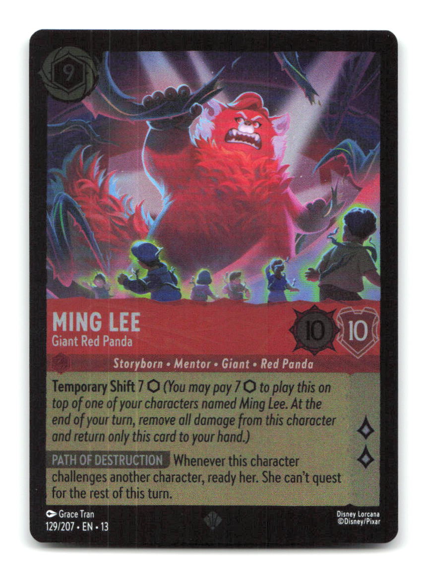 Ming Lee - Giant Red Panda 129/204 13 Lorcana Cold Foil NM