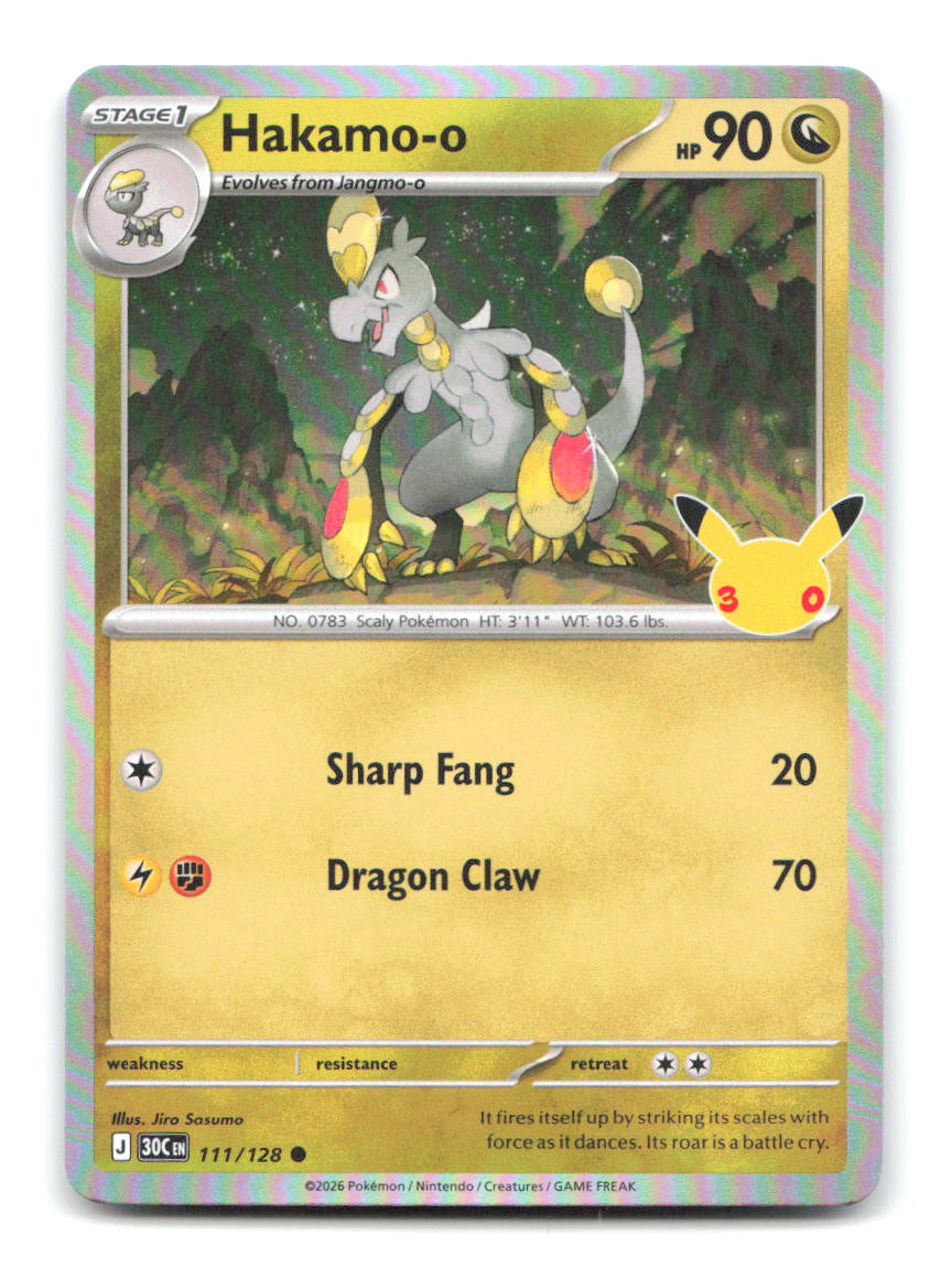 Hakamo-o 111/128 30C Pokemon Holo NM