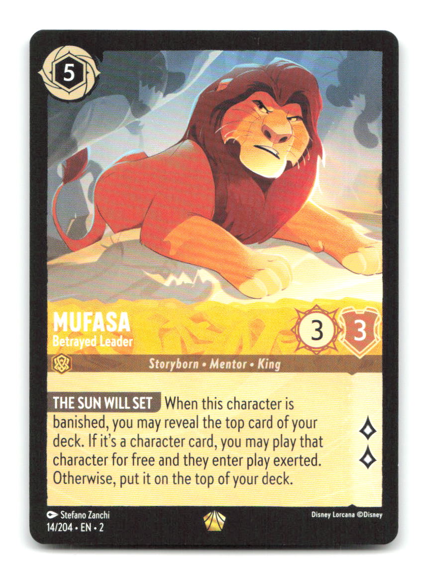 Mufasa - Betrayed Leader 14/204 2 Lorcana NM