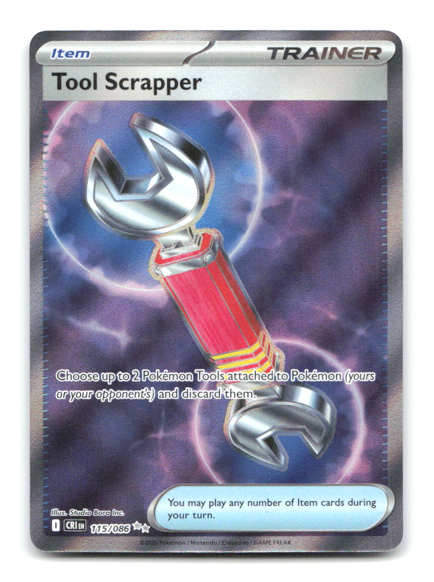 Tool Scrapper 115/086 ME04 Pokemon Holo NM
