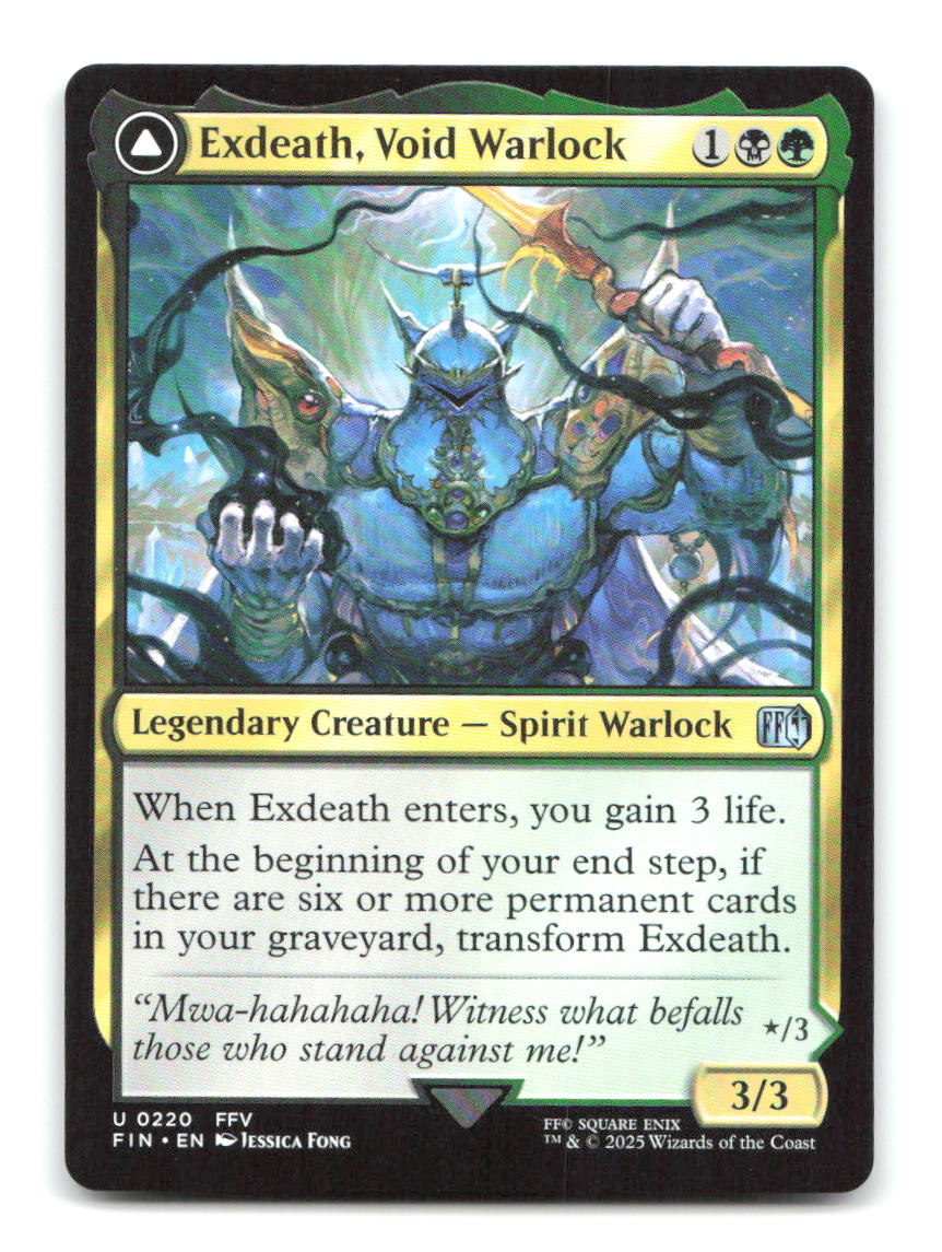 Exdeath, Void Warlock 220 UC FINAL FANTASY Magic: The Gathering NM