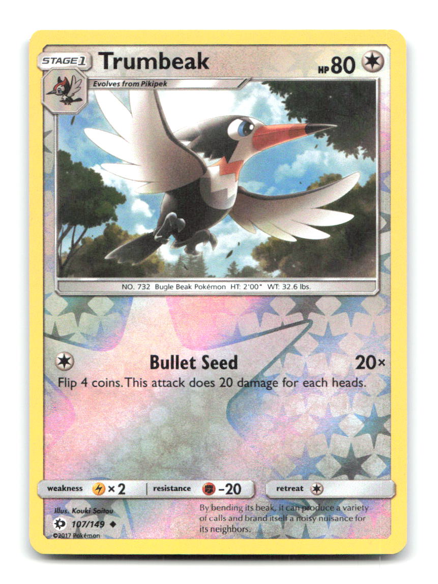 Trumbeak 107/149 Uncommon SM Base Set Pokemon Reverse Holo Lightly Played