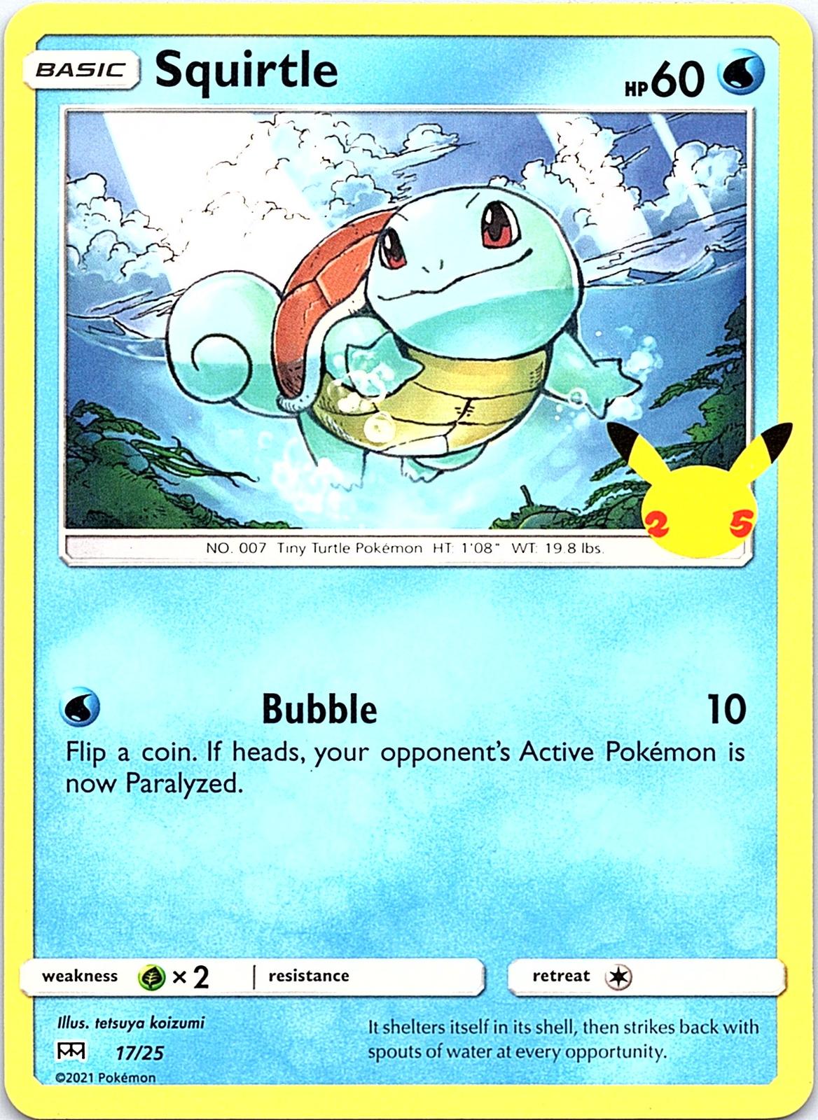 Squirtle 017/025 Promo McDonald's 25th Anniversary Promos Pokemon Lightly Played