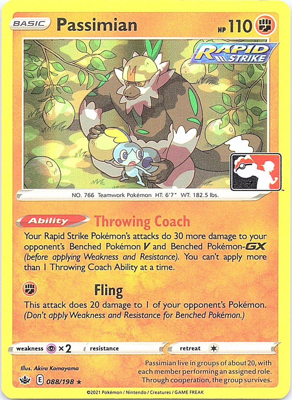Passimian 088/198 Rare Prize Pack Series Cards Pokemon Lightly Played