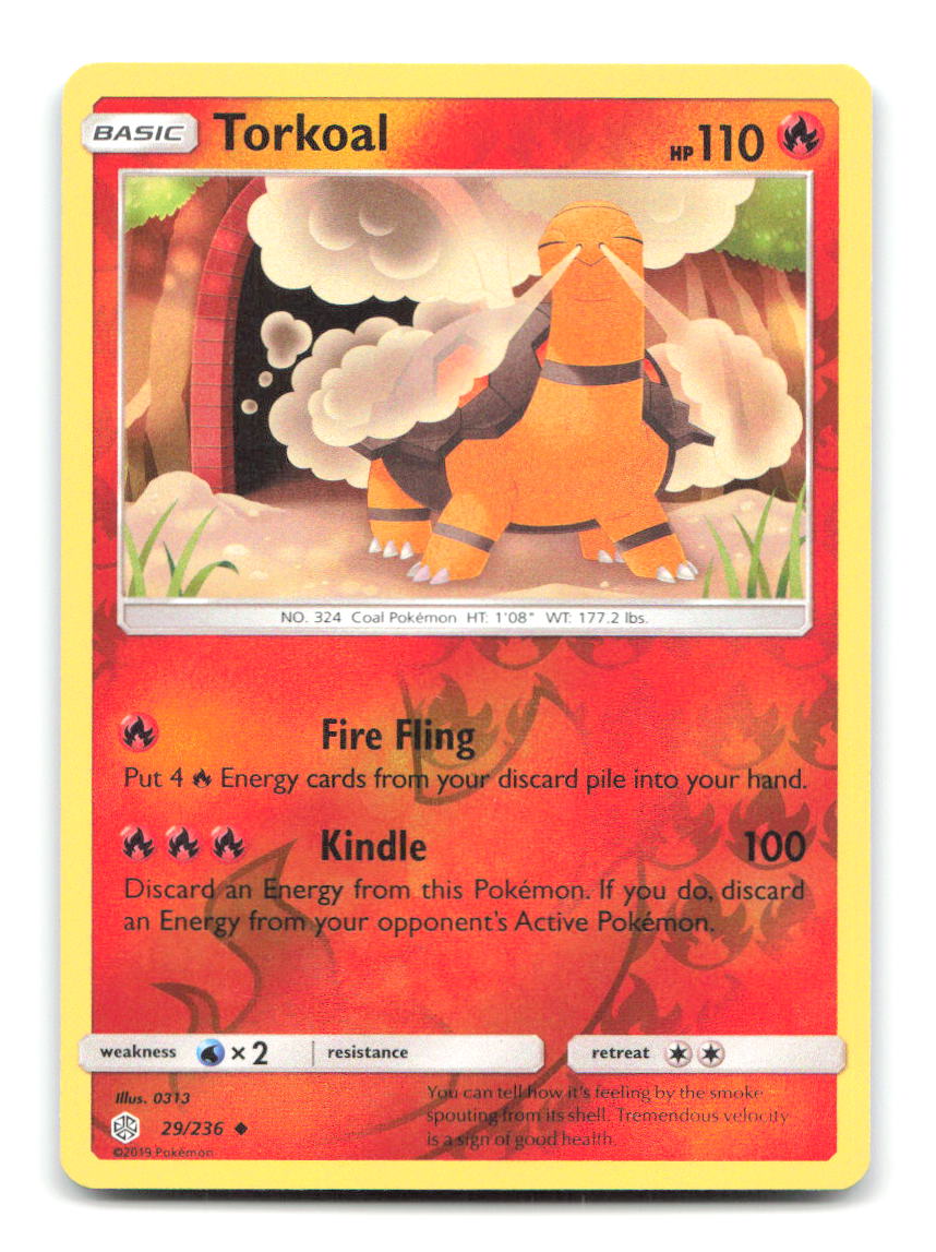 Torkoal 29/236 UC Cosmic Eclipse Pokemon Reverse Holo LP
