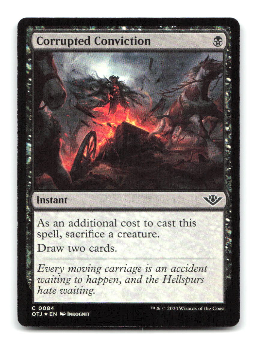Corrupted Conviction 84 OTJ Magic: The Gathering Foil NM