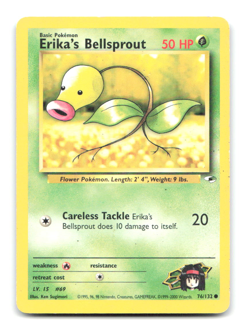Erika's Bellsprout 76/132 G1 Pokemon Unlimited HP