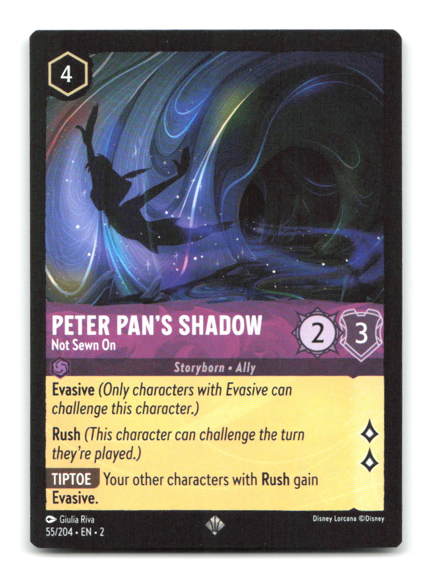 Peter Pan's Shadow - Not Sewn On 55/204 2 Lorcana NM