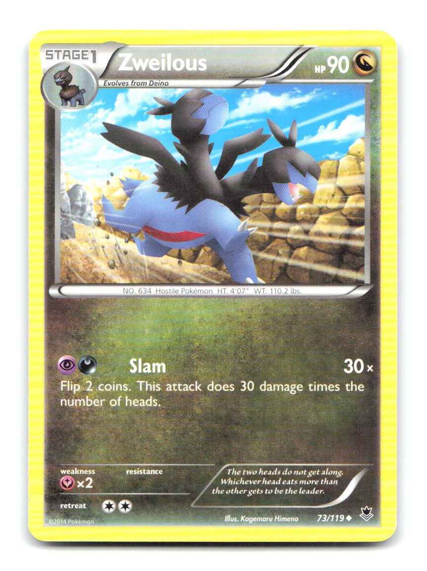 Zweilous 73/119 Uncommon Phantom Forces Pokemon Moderately Played