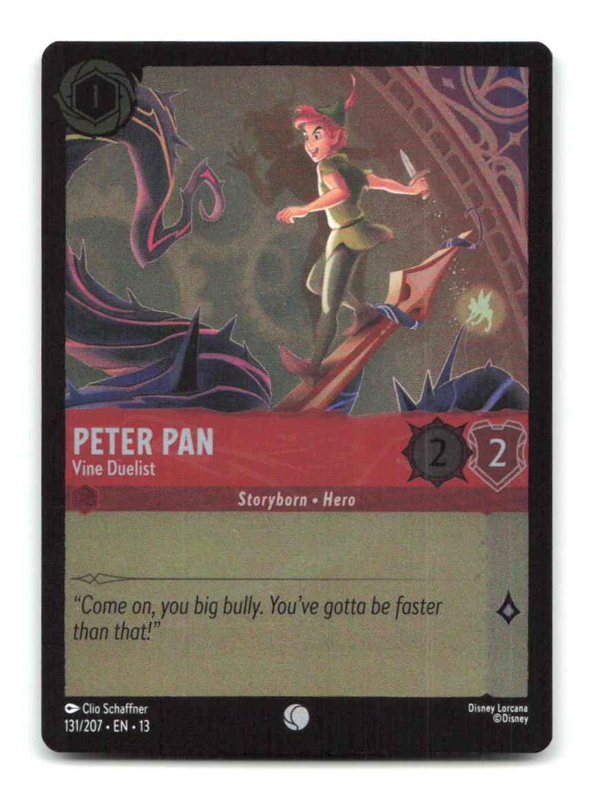 Peter Pan - Vine Duelist 131/204 13 Lorcana Cold Foil NM