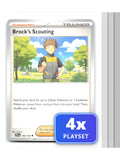 Playset of 4 Brock's Scouting 146/159 Uncommon Journey Together Pokemon NM