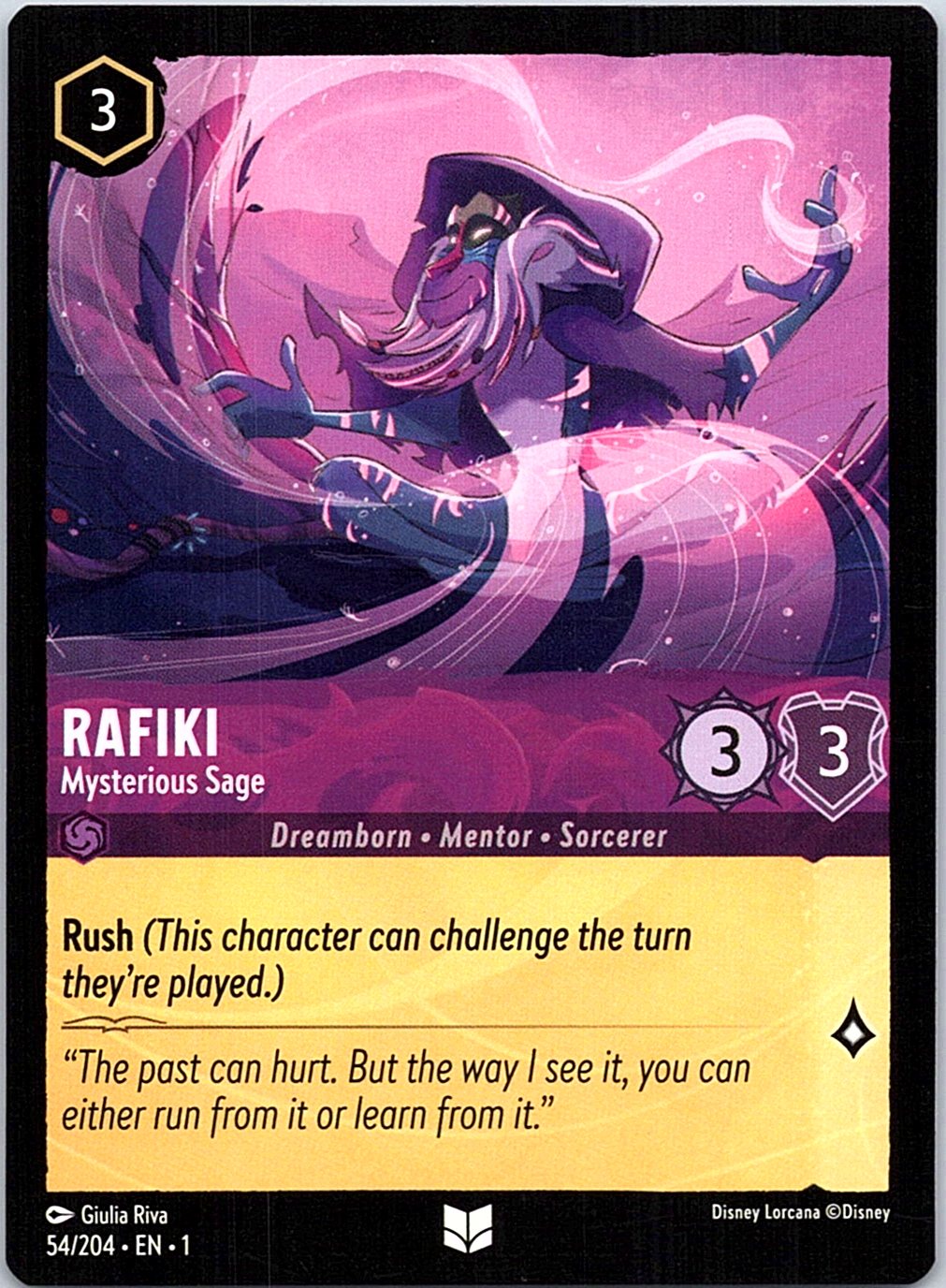 Rafiki - Mysterious Sage 54/204 Uncommon The First Chapter Lorcana Near Mint