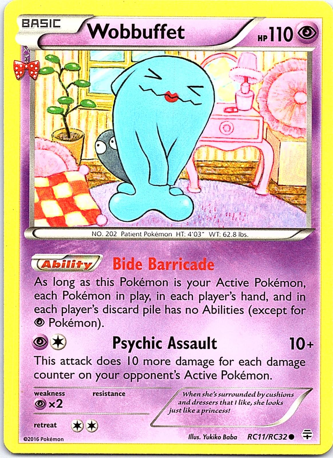 Wobbuffet RC11/RC32 Common Generations Pokemon Lightly Played