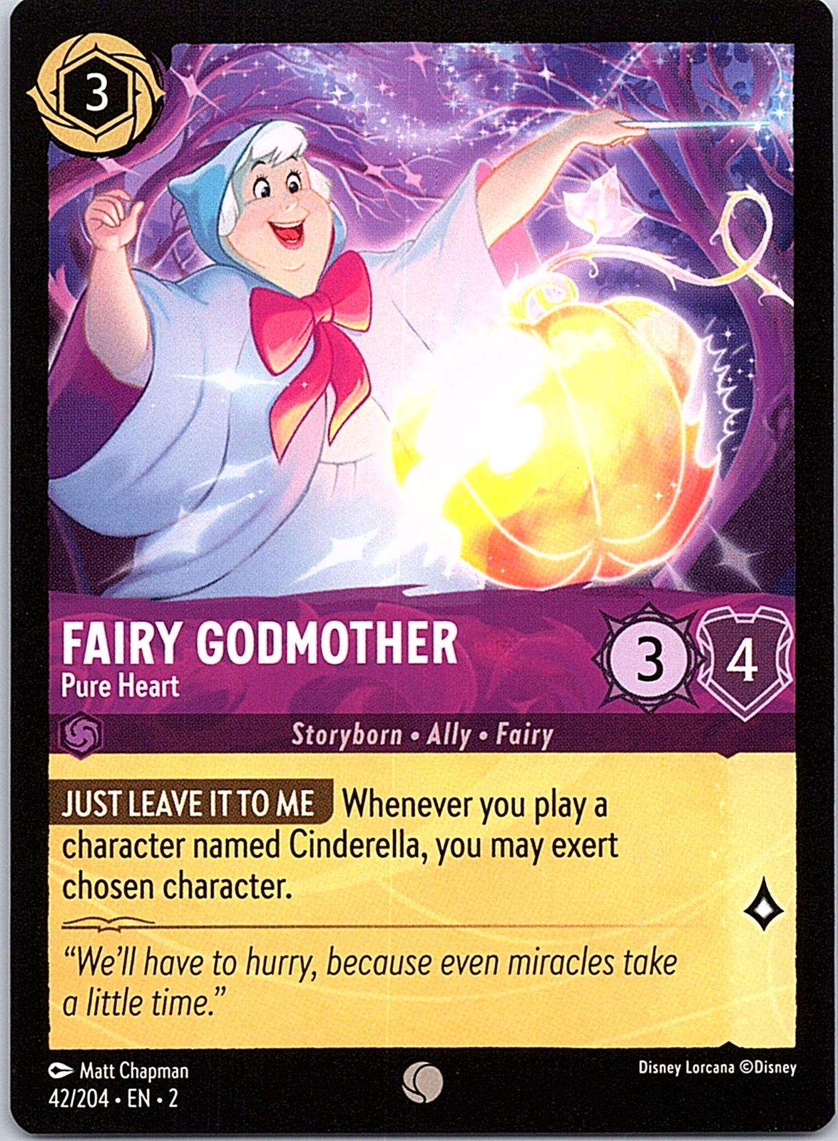 Fairy Godmother - Pure Heart 42/204 Common Rise of the Floodborn Lorcana NM
