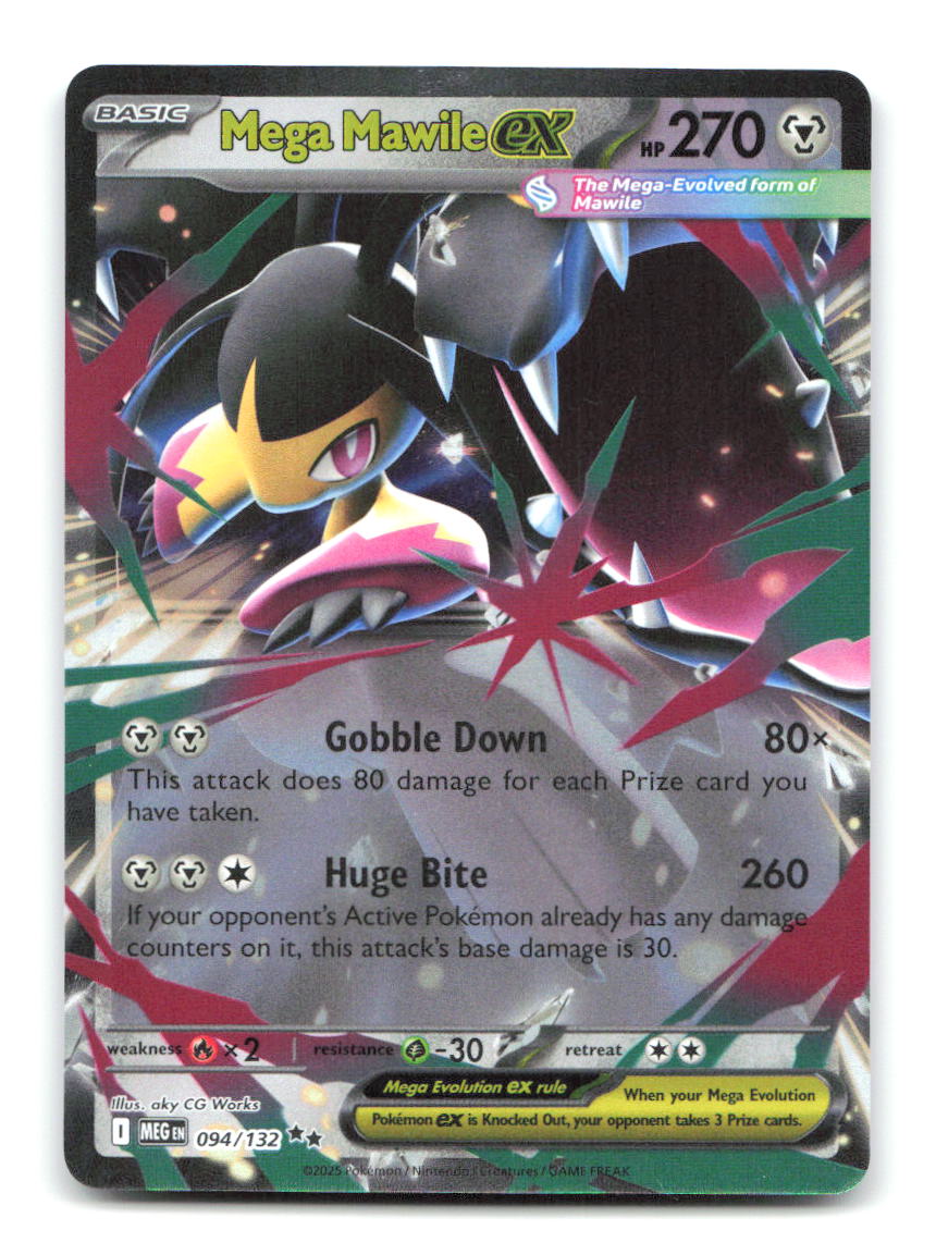 Mega Mawile ex 094/132 Double Rare Mega Evolution Pokemon Holo Near Mint