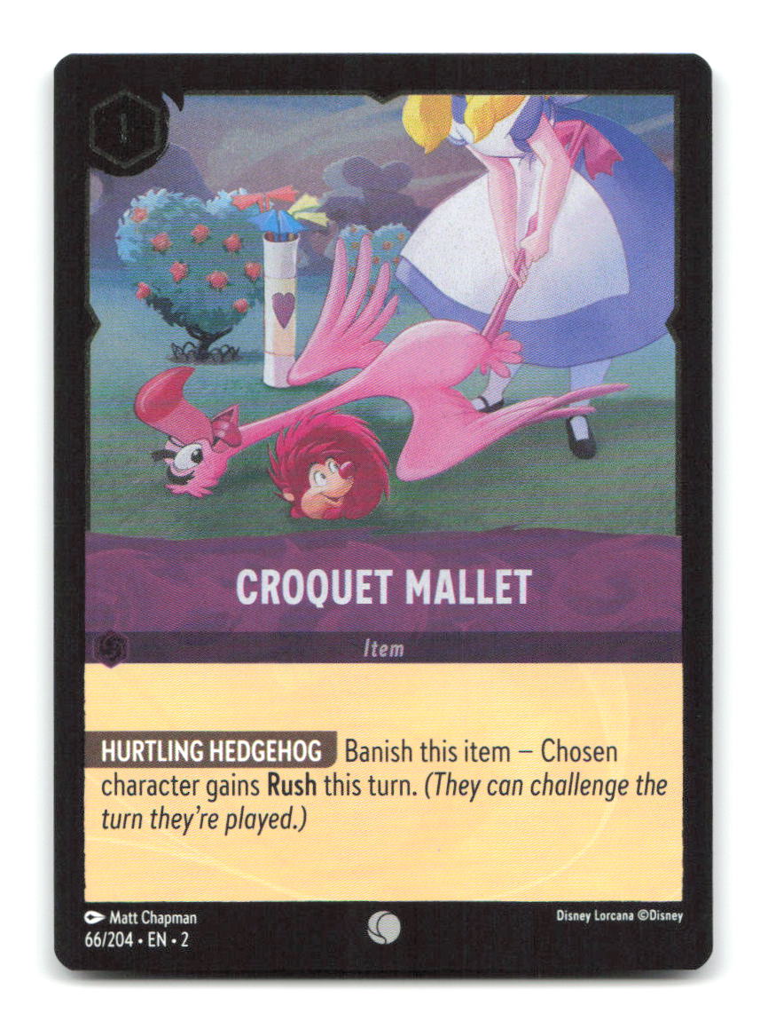 Croquet Mallet 66/204 2 Lorcana Cold Foil NM