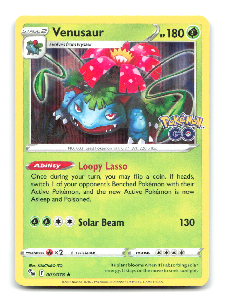 Venusaur 003/078 PGO Pokemon Holo LP